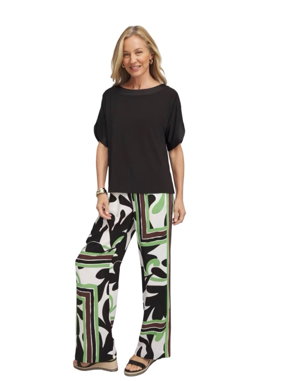 NWT Chico's Black Dolman-Sleeve Women's Top - Picture 6 of 7